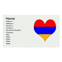 I Love Armenia Business Card Template