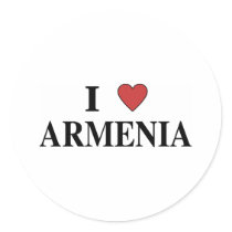 I Love Armenia Stickers