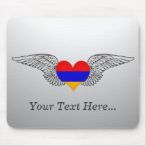 I Love Armenia -wings Mouse Pad