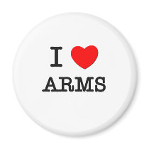 I Love Arms Magnets