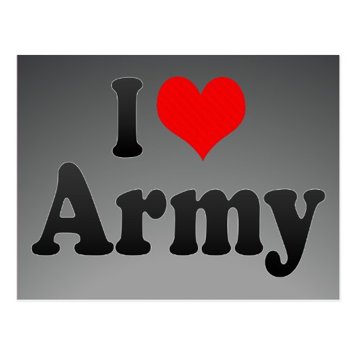 I love Army Post Cards