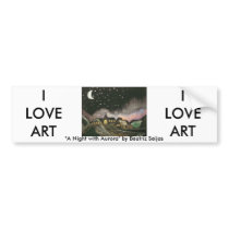 I LOVE ART Bumper Sticker bumper stickers by GreatEscapesGallery I LOVE ART Bumper Sticker bumper stickers