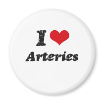 I Love Arteries Fridge Magnets