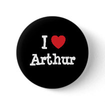 I love Arthur heart custom personalized buttons