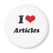 I Love Articles Fridge Magnets
