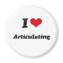 I Love Articulating Refrigerator Magnets