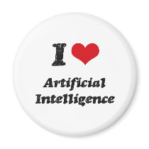 I Love Artificial Intelligence Refrigerator Magnets