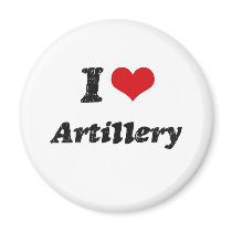I Love Artillery Magnets