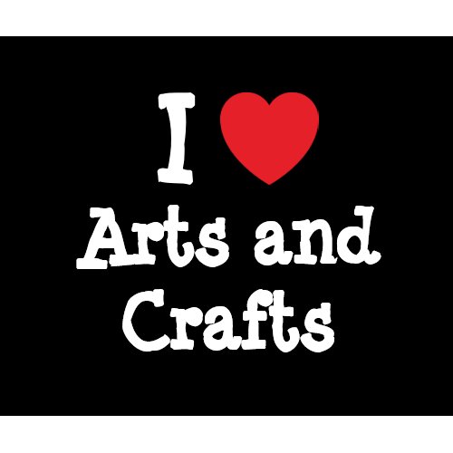 I love Arts and Crafts heart custom personalized zazzle_mousepad