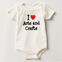 I love Arts and Crafts heart custom personalized t-shirts