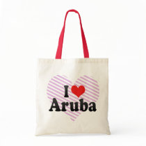 I Love Aruba Canvas Bags