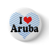 I Love Aruba Pinback Button