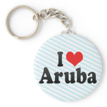 I Love Aruba Keychains