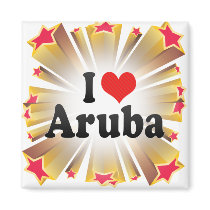 I Love Aruba Magnets