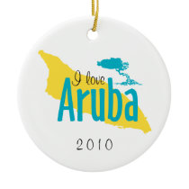I Love Aruba Ornament