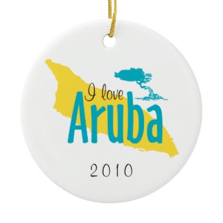 I Love Aruba Ornament ornament