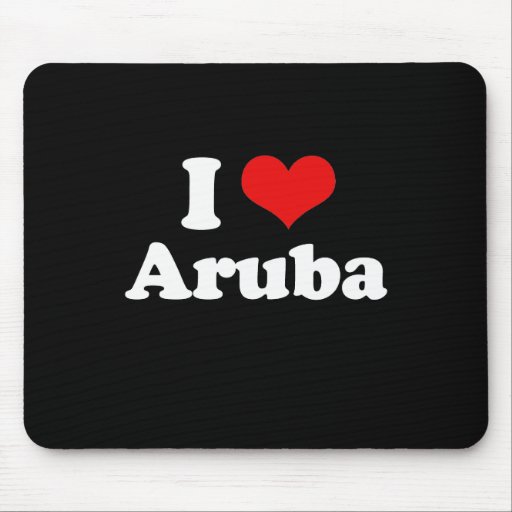 I Love Aruba Tshirt Mouse Pad