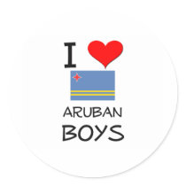 I Love Aruban Boys Stickers