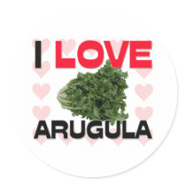I Love Arugula Stickers