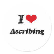 I Love Ascribing Sticker