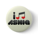 I Love Ashiq Pinback Buttons