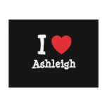 I love Ashleigh heart T-Shirt Post Card