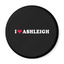 I LOVE ASHLEIGH REFRIGERATOR MAGNET