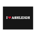I LOVE ASHLEIGH POSTCARDS