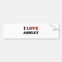 I Love Ashley Bumper Stickers