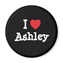 I love Ashley heart custom personalized magnets