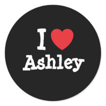 I love Ashley heart custom personalized Sticker