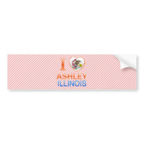 I Love Ashley, IL Bumper Stickers