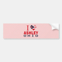 I love Ashley, Ohio Bumper Sticker