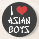 I Love Asian Boys Beverage Coasters