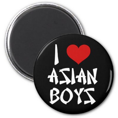 I Love Asian Boys Fridge Magnet