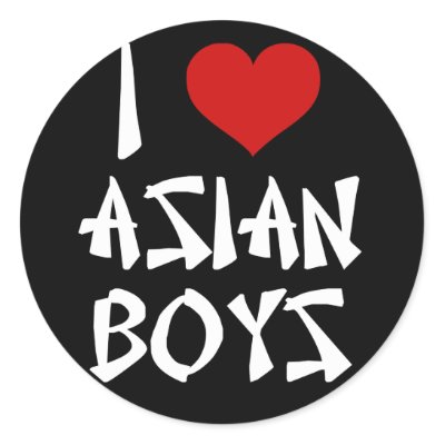 I Love Asian Boys Sticker