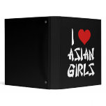 I Love Asian Girls Vinyl Binders