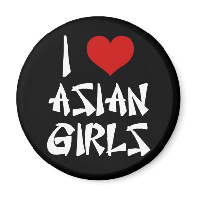 I Love Asian Girls magnets