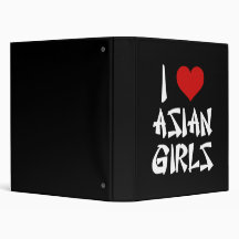 I Love Asian Girls Vinyl Binders