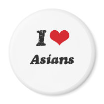 I Love Asians Magnets