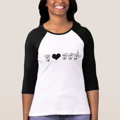 I Love ASL (American Sign Language) Elbow Tee