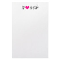 I Love ASL (American Sign Language) Stationery