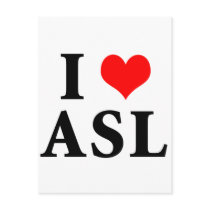 I Love ASL postcards