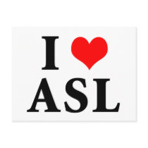 I Love ASL postcards