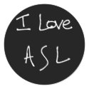 I love ASL sticker