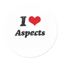 I Love Aspects Sticker
