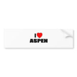 I Love Aspen Bumper Stickers