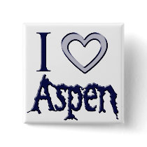 i love aspen pinback buttons