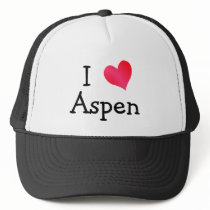 I Love Aspen Mesh Hat