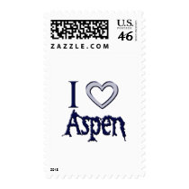 i love aspen postage stamp